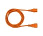 Preview: DINIC Warmgerätekabel C14 auf C15, 1mm², VDE, orange, IEC 60320-C14/C15, Verlängerung, 2,00m, orange